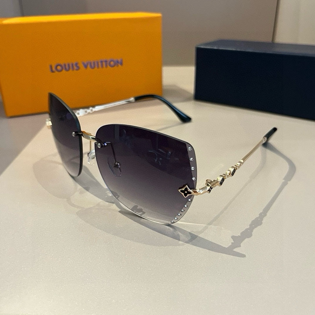 Frameless Monogram Metal Sunglasses