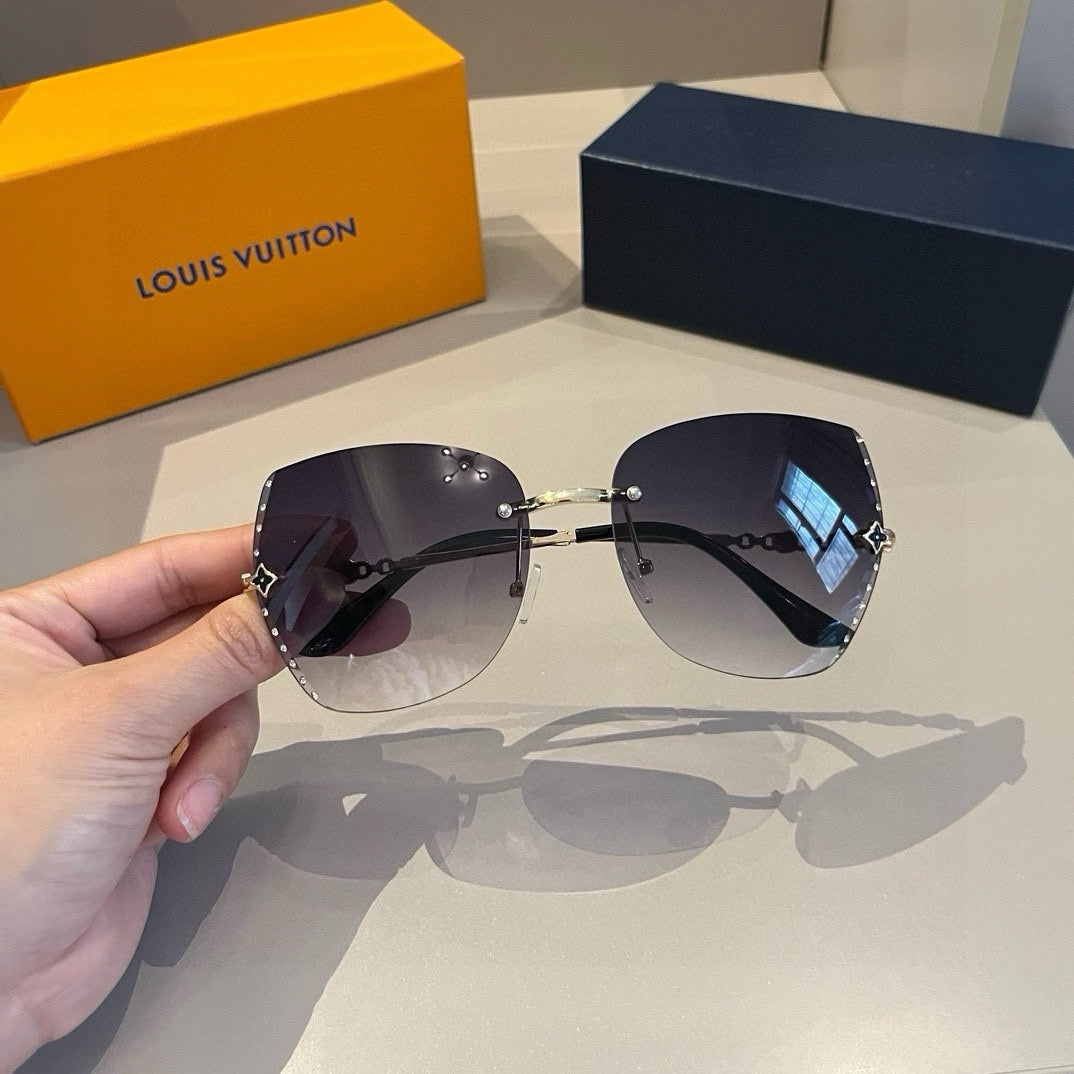Frameless Monogram Metal Sunglasses