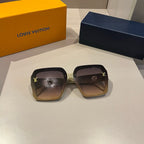 Ivory Matte Frame Monogram Sunglasses