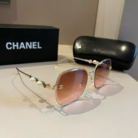 Gold Frame Square Sunglasses