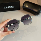 Gold Frame Square Sunglasses