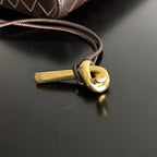 Andiamo Woven Leather Clutch Bag