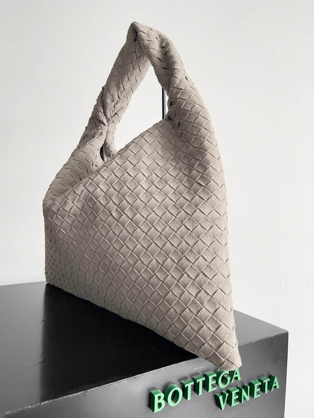 Woven Leather Oversized Hobo Shoulder Bag