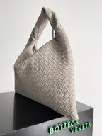 Woven Leather Oversized Hobo Shoulder Bag
