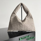 Woven Leather Medium Hobo Shoulder Bag