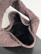 Woven Leather Oversized Hobo Shoulder Bag