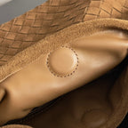 Woven Leather Medium Hobo Shoulder Bag