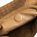 Woven Leather Medium Hobo Shoulder Bag