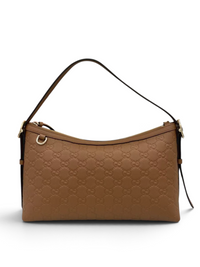 GG Emblem Leather Shoulder Bag