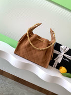 25 Medium Suede Bucket Bag