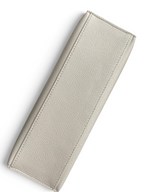 SWORD LUXURY Mini Kelly 22cm krem rengi Epsom deri çanta, detaylı dikişli taban görünümü ve kutu içeriği.
