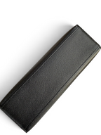 SWORD LUXURY Mini Kelly 22cm siyah Epsom deri çanta, kutu içinde detaylı doku görünümü