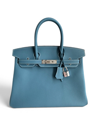 Birkin Togo Leather – Bleu Jean with Palladium Hardware