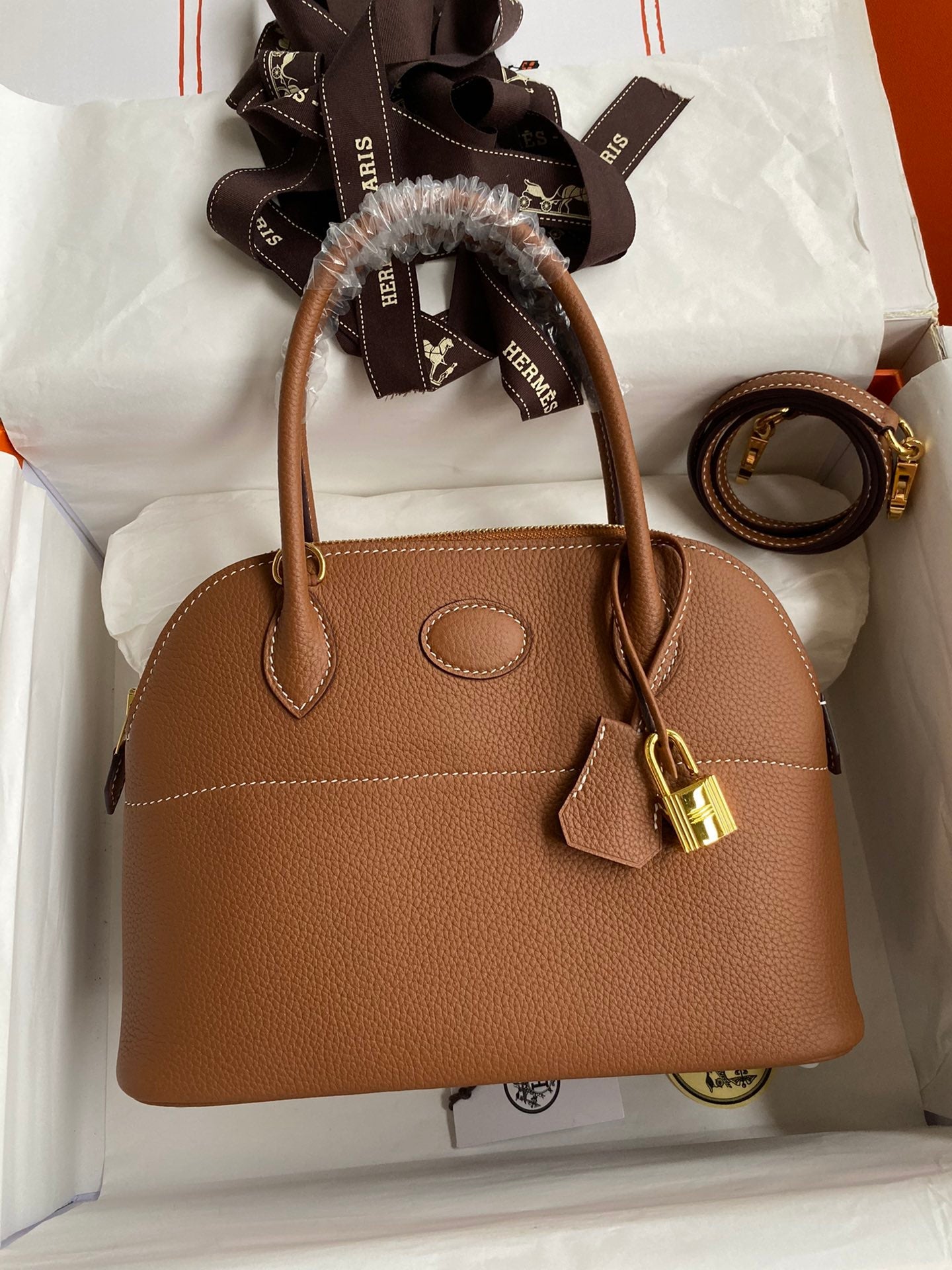 Bolide 27cm Togo Leather Handbag