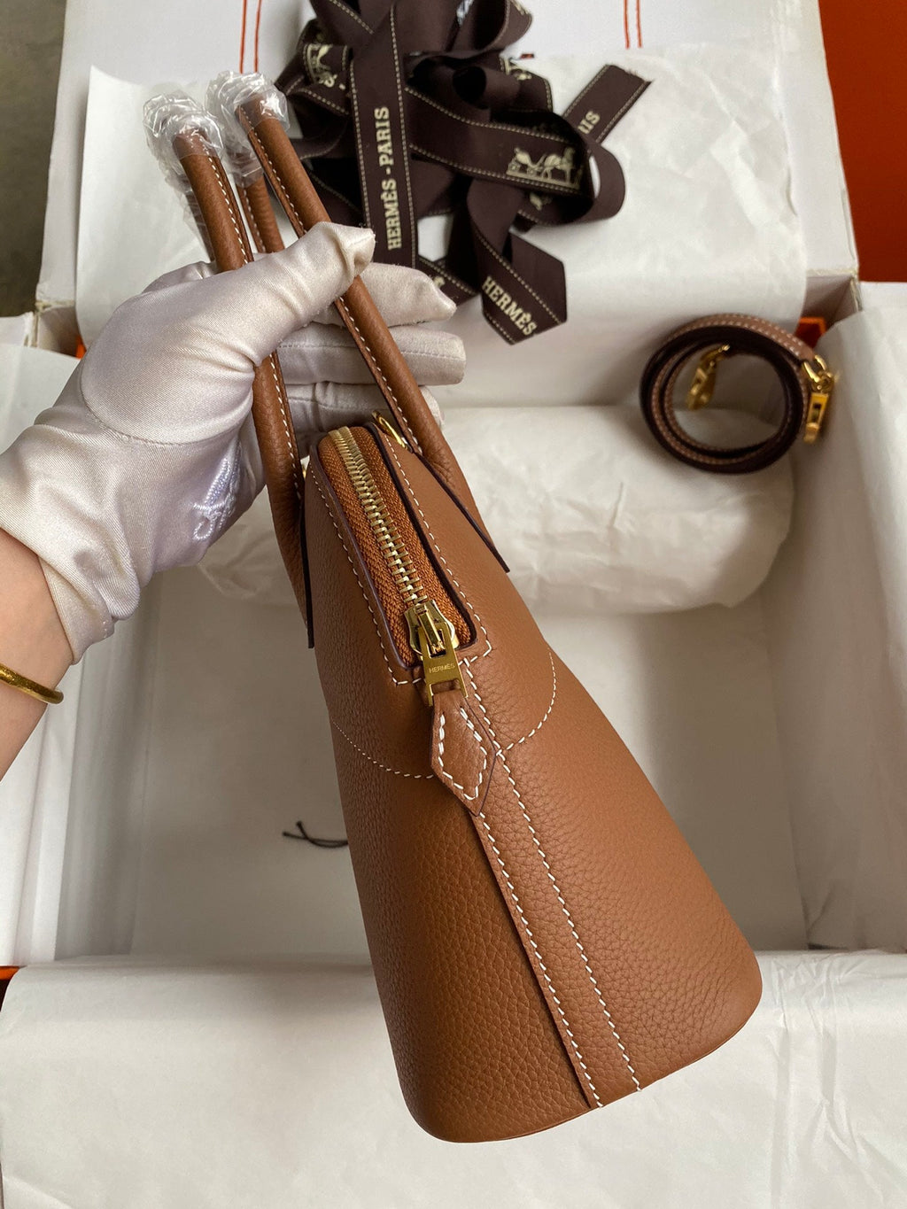 Bolide 27cm Togo Leather Handbag