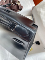 Kelly 25cm Box Leather Handbag