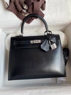 Kelly 25cm Box Leather Handbag