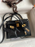 Mini Kelly 19cm Box Leather Handbag