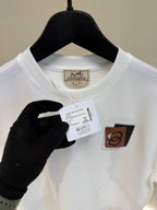 Leather Detail T-shirt