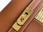 Kelly Picnic Bag 20 cm — Gold Brown / Gold Hardware image 5