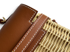 Kelly Picnic Bag 20 cm — Gold Brown / Gold Hardware image 6
