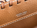 Kelly Picnic Bag 20 cm — Gold Brown / Silver Hardware image 9