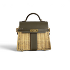 Kelly Picnic Bag 20 cm — Elephant Gray / Gold Hardware image 1