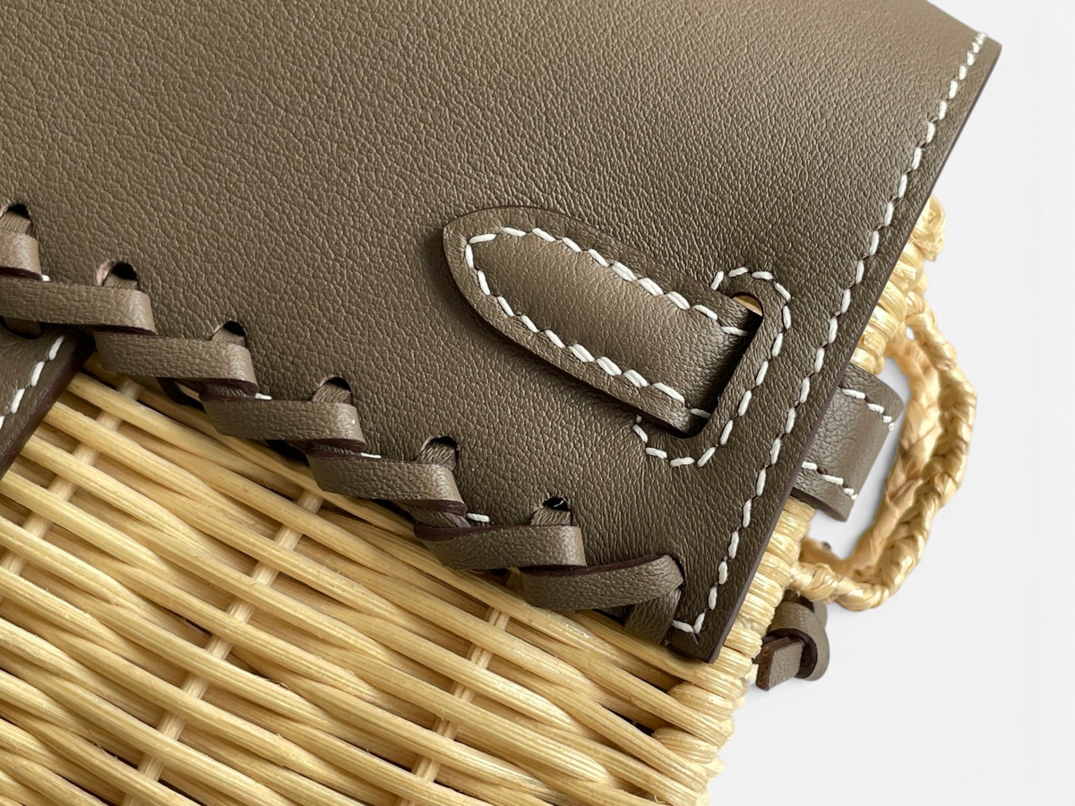 Kelly Picnic Bag 20 cm — Elephant Gray / Silver Hardware image 6