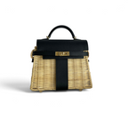 Kelly Picnic Bag 20 cm — Black / Gold Hardware image 1