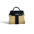Kelly Picnic Bag 20 cm — Black / Silver Hardware image 1