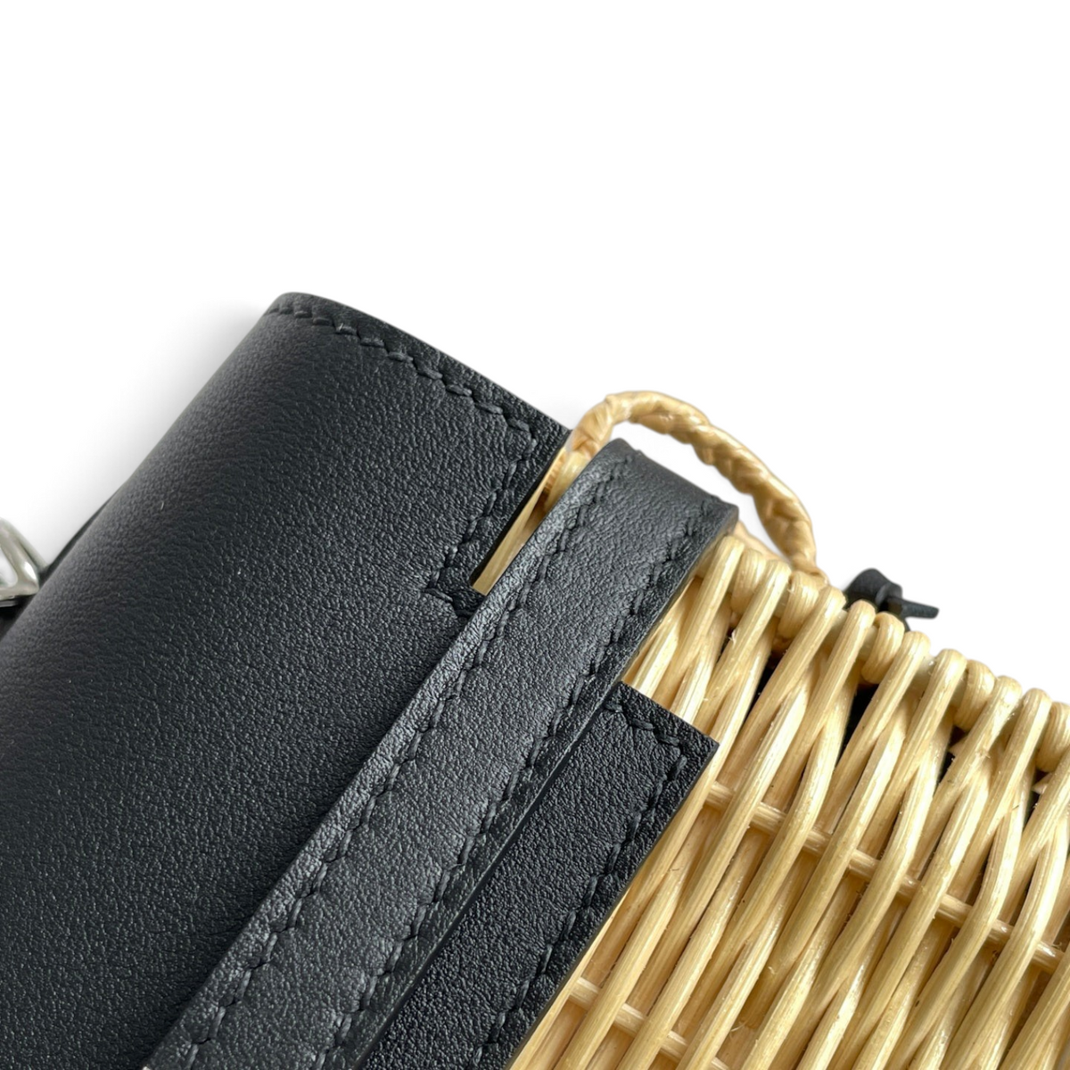 Kelly Picnic Bag 20 cm — Black / Silver Hardware image 6