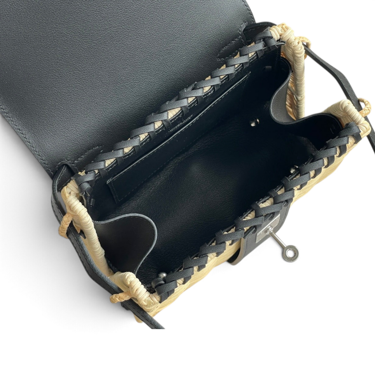 Kelly Picnic Bag 20 cm — Black / Silver Hardware image 8