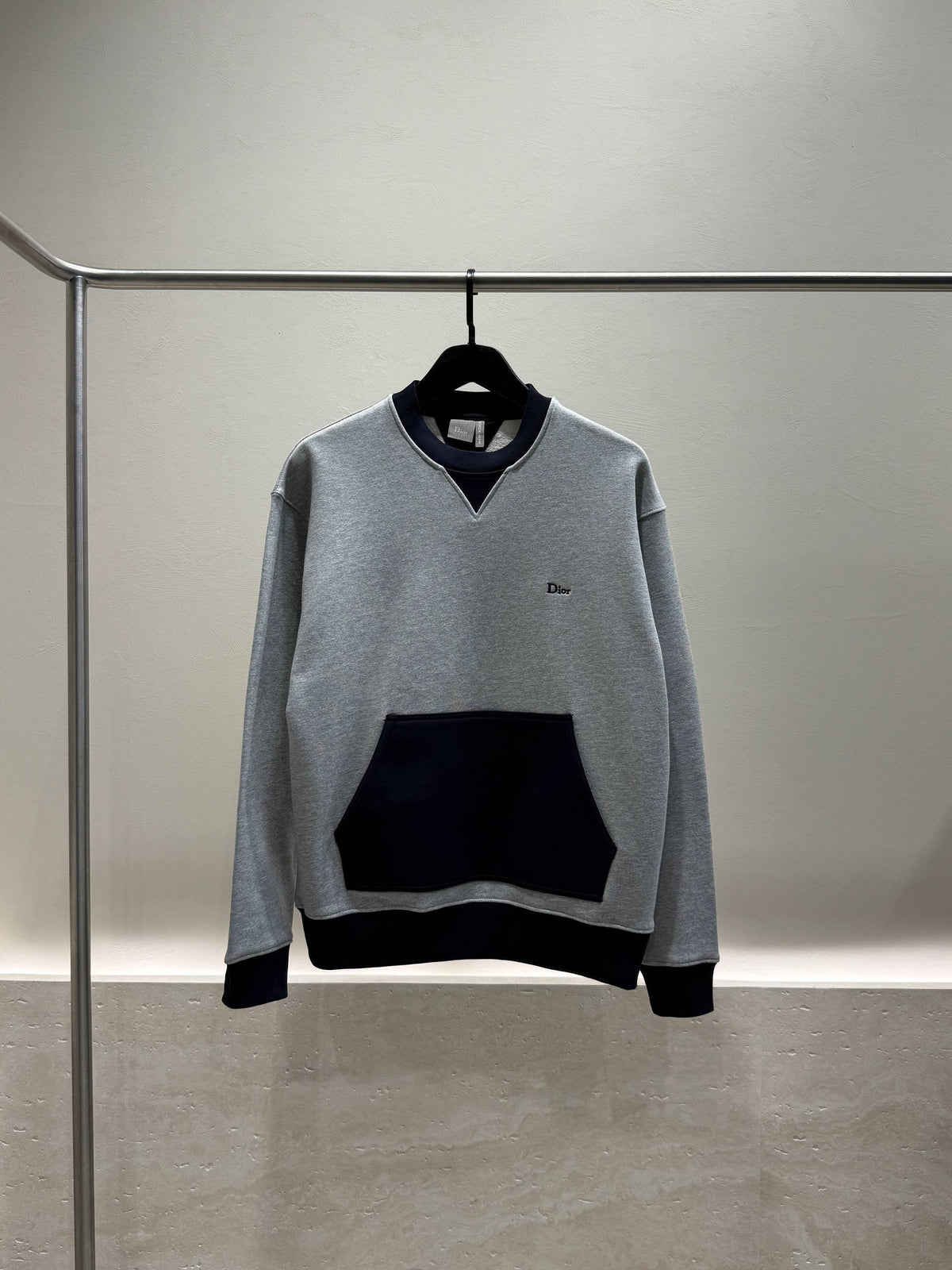Men's gray relaxed-fit sweatshirt front view