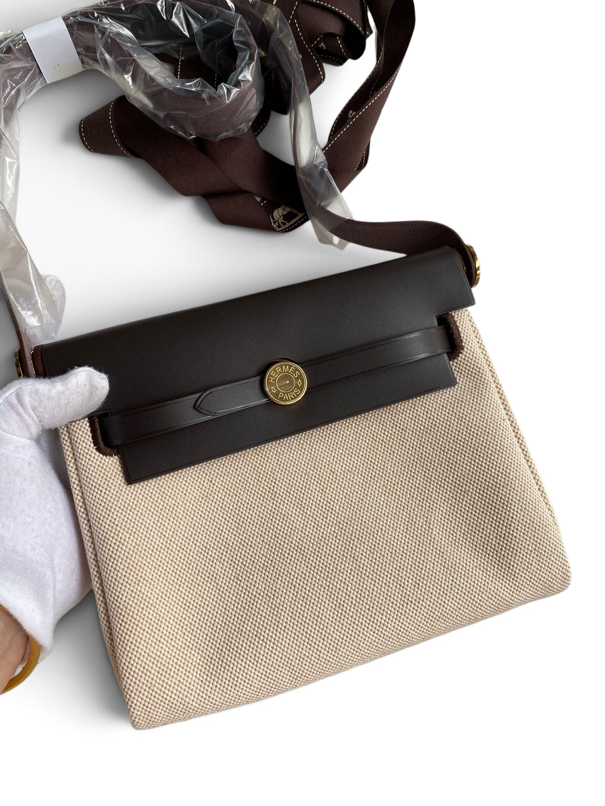 Mini Herbag 20 cm — Ebony / Gold Hardware image 1