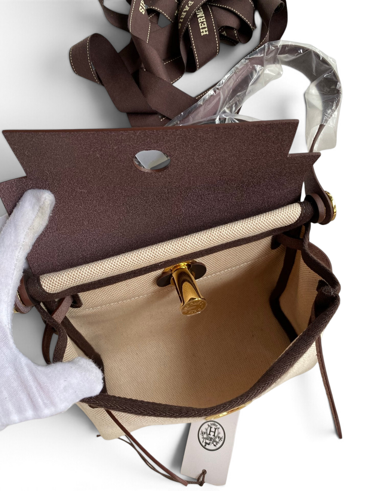 Mini Herbag 20 cm — Ebony / Gold Hardware image 8