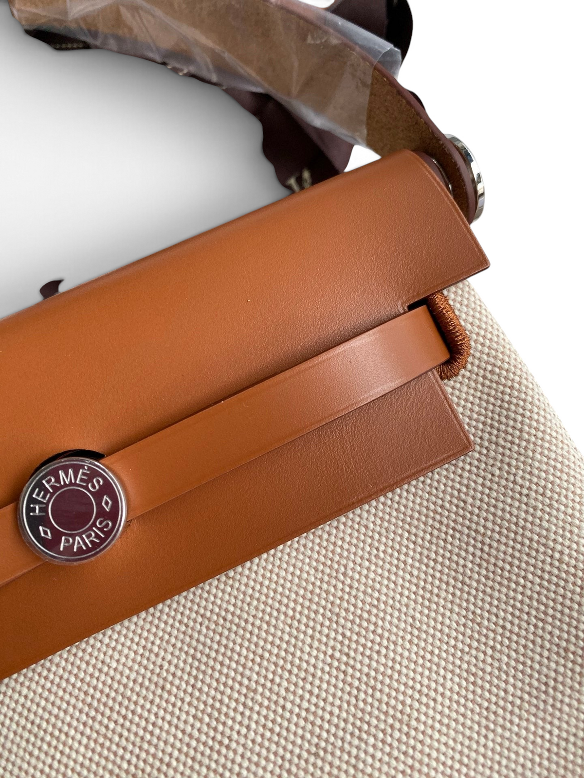 Mini Herbag 20 cm — Gold Brown / Silver Hardware image 3