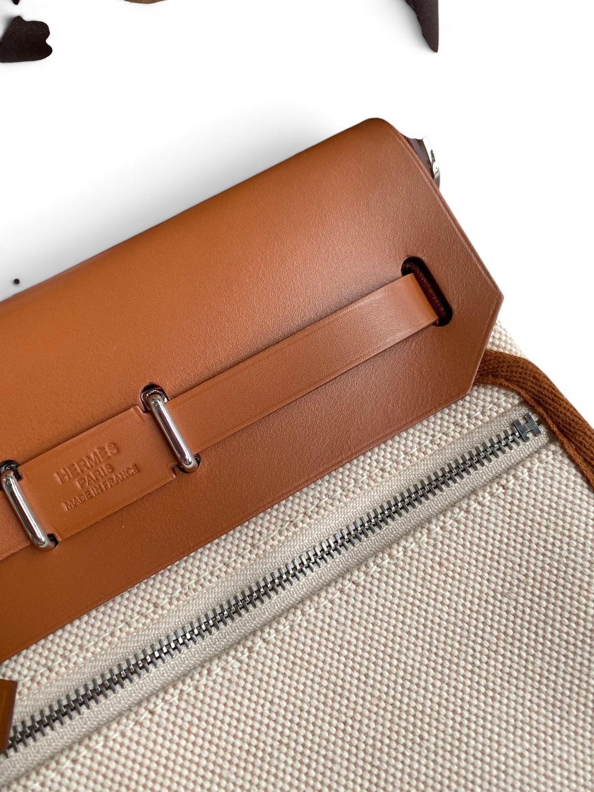 Mini Herbag 20 cm — Gold Brown / Silver Hardware image 4