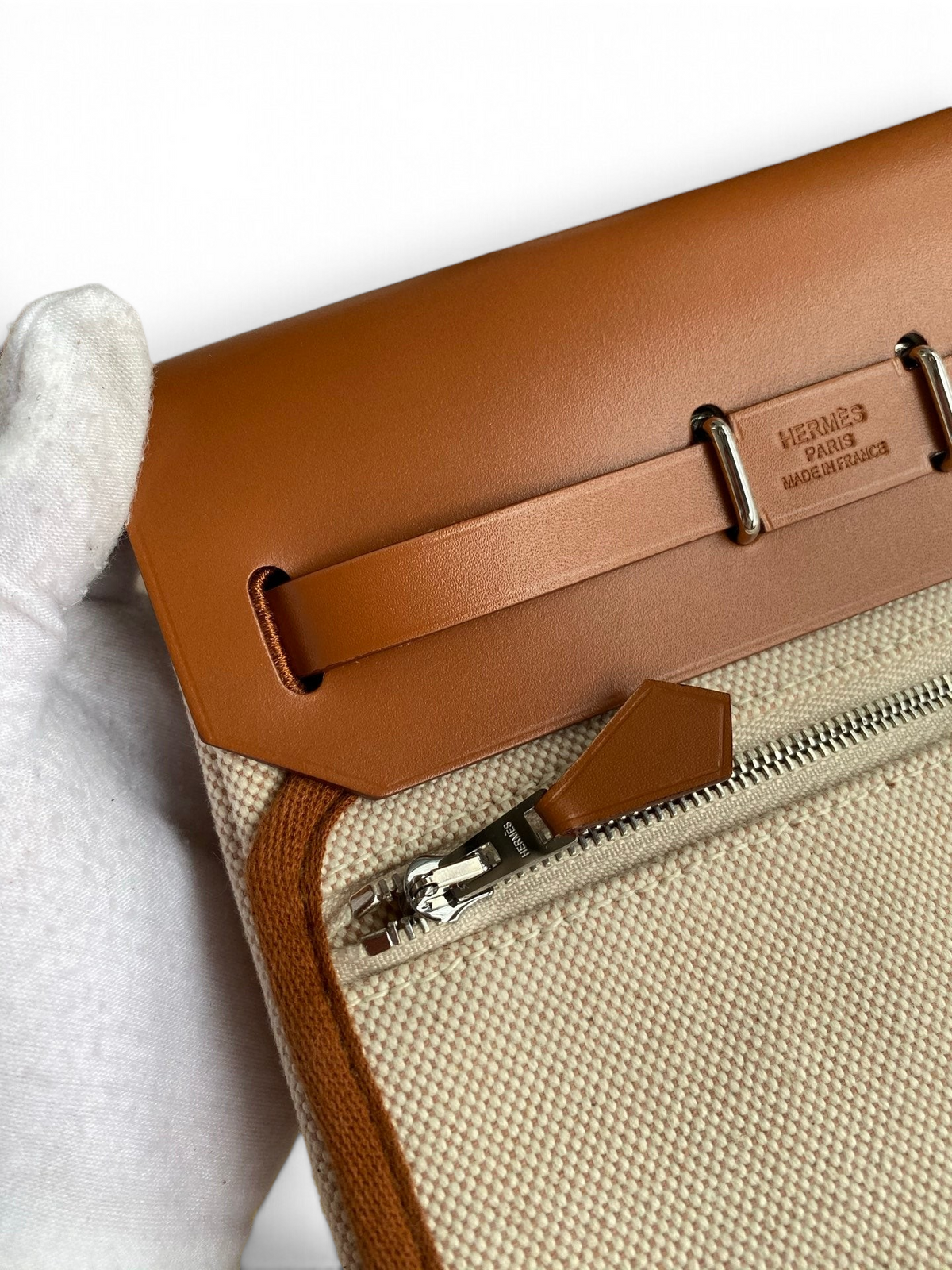 Mini Herbag 20 cm — Gold Brown / Silver Hardware image 5