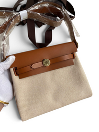 Mini Herbag 20 cm — Gold Brown / Gold Hardware