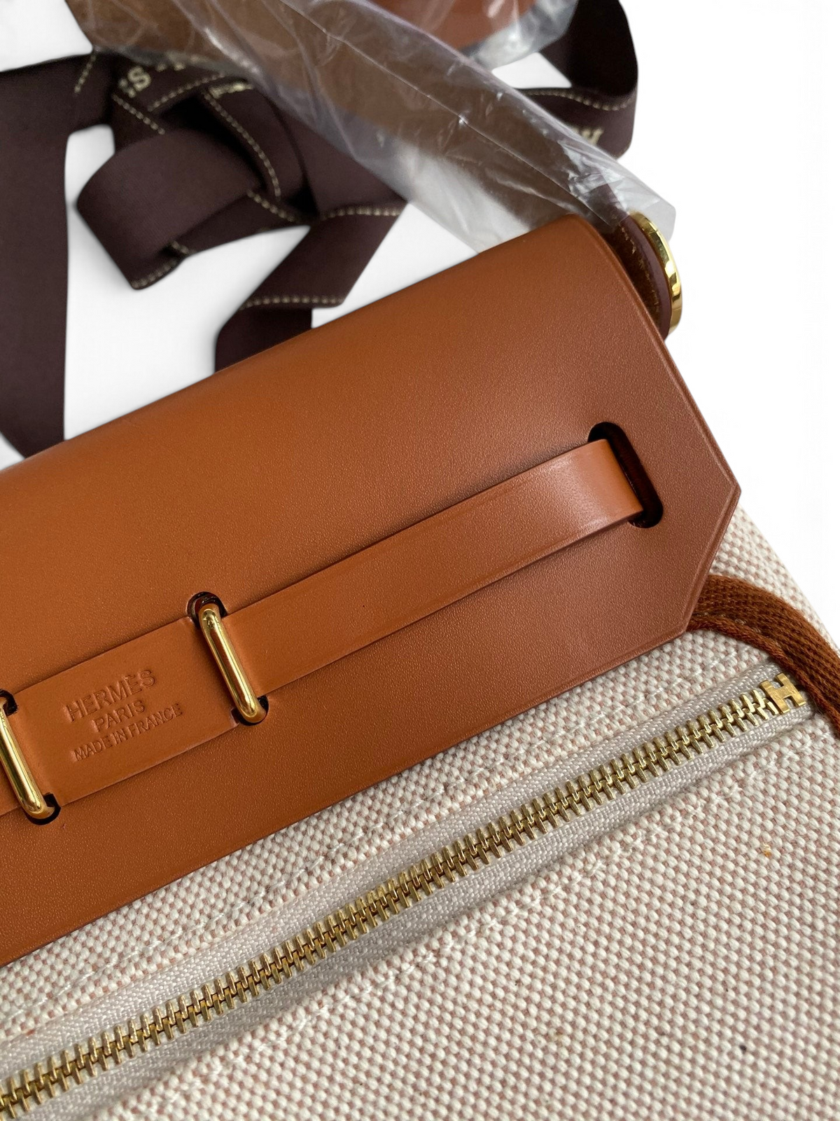 Mini Herbag 20 cm — Gold Brown / Gold Hardware image 4