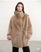 Shearling Reversible Coat – Sand Beige Edition