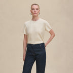 Fine Wool Knit T-Shirt – Coral Edition
