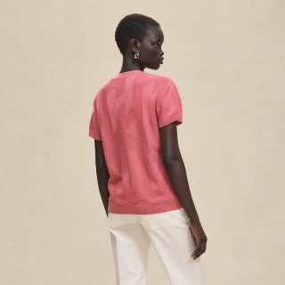Fine Wool Knit T-Shirt – Coral Edition