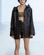 Hooded Sheepskin Jacket – Modern Utility Elegance