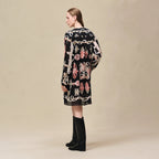 Silk Printed Dress – Iconic Chain Motif Edition