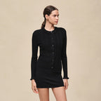 Ribbed Knit Cardigan – Refined Textured Elegance