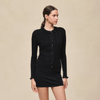 Ribbed Knit Cardigan – Refined Textured Elegance