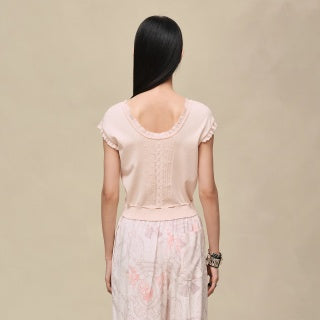 Silk-Blend Cap Sleeve Top – Refined Soft Elegance