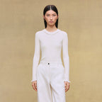 Ribbed Knit Long Sleeve Top – Soft Structured Minimalism