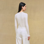 Ribbed Knit Long Sleeve Top – Soft Structured Minimalism
